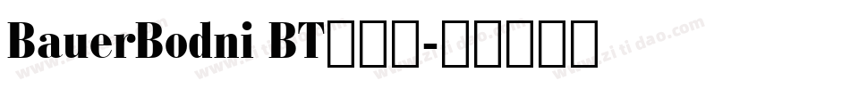BauerBodni BT手机版字体转换